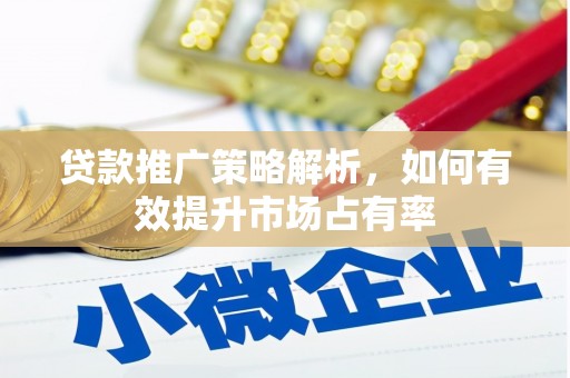 雾峰贷款推广策略解析，如何有效提升市场占有率