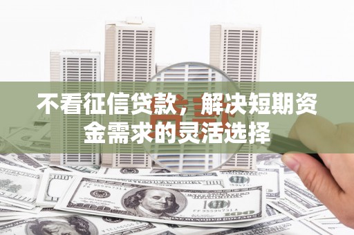 雾峰不看征信贷款，解决短期资金需求的灵活选择