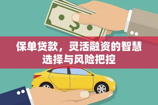 雾峰保单贷款，灵活融资的智慧选择与风险把控