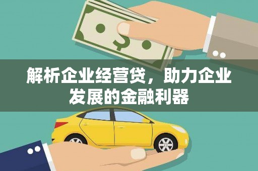 雾峰解析企业经营贷，助力企业发展的金融利器