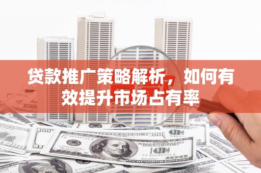 雾峰贷款推广策略解析，如何有效提升市场占有率