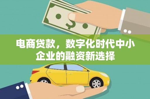 雾峰电商贷款，数字化时代中小企业的融资新选择
