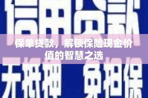 雾峰保单贷款，解锁保险现金价值的智慧之选