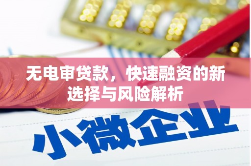 雾峰无电审贷款，快速融资的新选择与风险解析