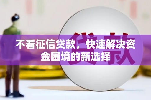 雾峰不看征信贷款，快速解决资金困境的新选择