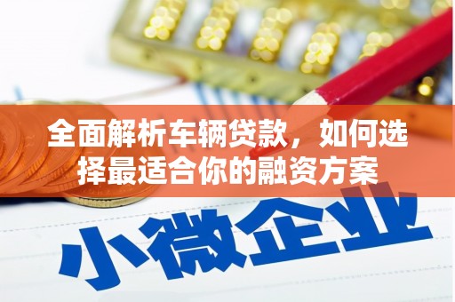 雾峰全面解析车辆贷款，如何选择最适合你的融资方案