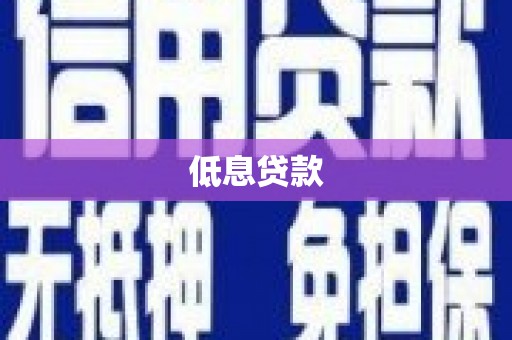 雾峰低息贷款