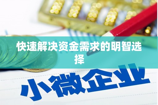 雾峰快速解决资金需求的明智选择